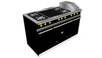 Lacanche Voltenay 150 zwart (1500x900x650).