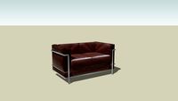 LC2 Le Corbusier Petite Love-seat in Leather
