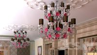 chandelier with roses