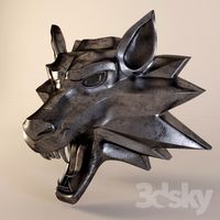 Amulet in the shape of a wolf&#39;s head