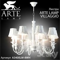 Chandelier Arte Lamp Villaggio A3400LM-8WH
