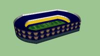 estadio com simbolo do boca juniors