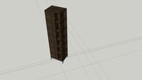 LILLÅNGEN High Cabinet w/1 door & 2 end-units, black-brown