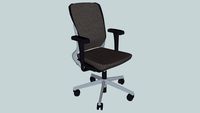 Ahrend 230 Deskchair, extra high back, aluminium starfeet and backrestsupports