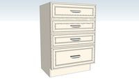 Vanity Base Four Drawer