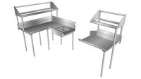 Stainless Steel Clean and Soil Dish Tables
