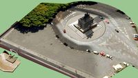 Statua equestre di Garibaldi e cannone al Gianicolo