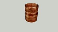Old rusty barrel