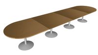 Mesa de juntas 480x 120x 74 cm haya/ aluminio