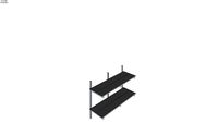 ISS Designs Modular Shelving - Wall Mounted System With Aluminum Shelves (W-02-SS2-12-1ALU)