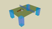 glass pingpong table and paddle