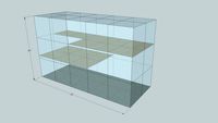 5x2 Tri-Level Rabbit Cage