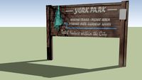 York Park Sign. Amery, WI