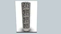 Sawo Tower Sauna Heater, 350x1300, 8-10kW, 160kg of stones