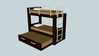Contemporary Bunk Beds with Trundle bed