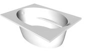 K-1113 Windward(R) 60' x 42' drop-in rim style bath and end drain