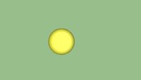 sphère translucide jaune