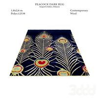 Peacock dark rug by Mathew Williamson