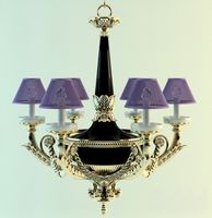 Классическая люстра из мрамора и золота