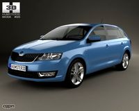 Skoda Rapid Spaceback 20143d model