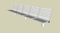 Forms+Surfaces Tecno RS Seating, five backed seats, cylindrical mounting posts