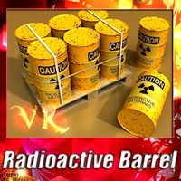 Radioactive barrel + pallet.3d model