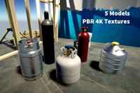 Gas bottles & canisters set
