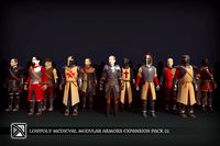 Lowpoly Medieval Modular Armors Expansion Pack 01 v1