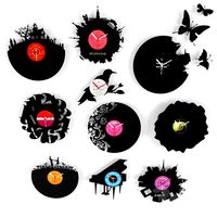 часы из виниловых пластинок