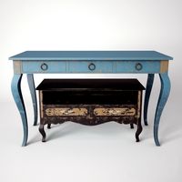 Antique French TV Stand & Writing Desk