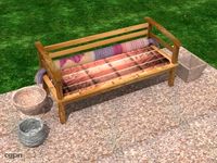 Garden wooden sofa3d model