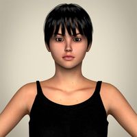 Realistic Pretty Teen Girl3d model
