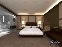 Bedroom 39 + bath3d model