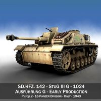 StuG III - Ausf.G - 1024 - Early Production3d model