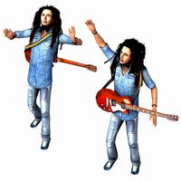 Bob Marley With Guitar Rigged3d model