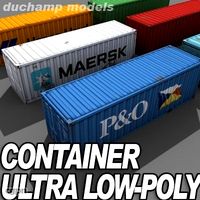 Low Poly ISO Containers3d model