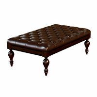 Carroll Leather Bench Ottoman 3D Model