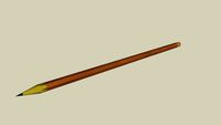 low poly pencil