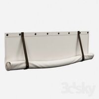Roman blind with garters