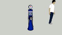 Mobil Themed Gravity Feed Pumps-Gumball Machine