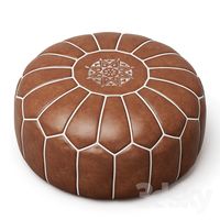 Moroccan Leather Pouf