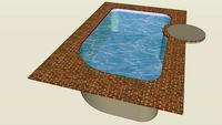 Pool-Sand 14x22 w/brick coping/decking apron