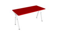 Escritorio operativo 140 x70 x72/80 cm rojo