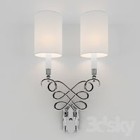 Visual Comfort Studio Catherine 2 Light Decorative Wall Light in Polished Nickel SC2160PN-NP