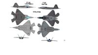 basic shape of f22 raptor