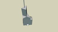 Metal Skyscraper w/ revolving doors