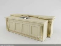 a classic table with sink