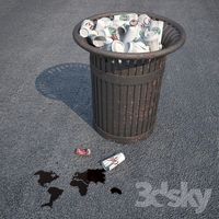 Urn with garbage