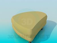 3D Model Triangular Ottoman