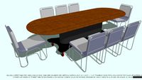 TABLE BAMBOO TOP & 8 CHAIRS YOU CHOOSE CUSHIONS COLOR BY JOHN A WEICK RA